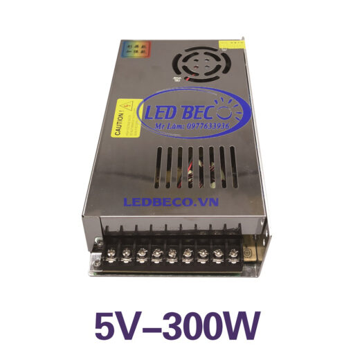 Nguồn 5V60A vỏ tôn tem 7 màu